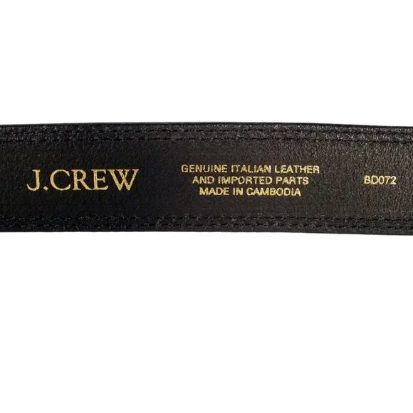 J. CREW Italian Leather Large Gold Buckle Belt BD072 Women's XS - Picture 7 of 7